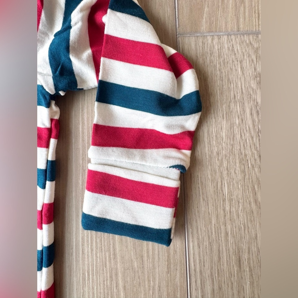 Kickee Pants Balloon Stripe Bamboo Zip Footie Anniversary Print 18-24M NWOT - Picture 8 of 8